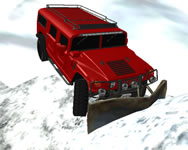 Winter snow plow jeep driving farmos ingyen játék